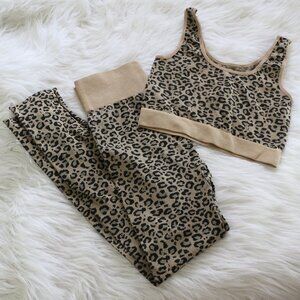 Ellie & Kate Leopard Print Workout Set – NWOT 🖤🐆